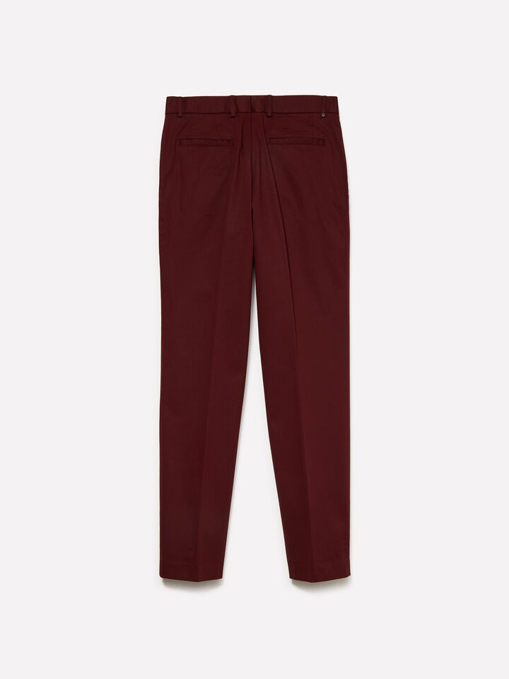 Burgundy slim comfort fit trousers - men's slim fit trousers - Burgundy | Sisley image number 2